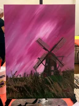 Purple Windmill Field