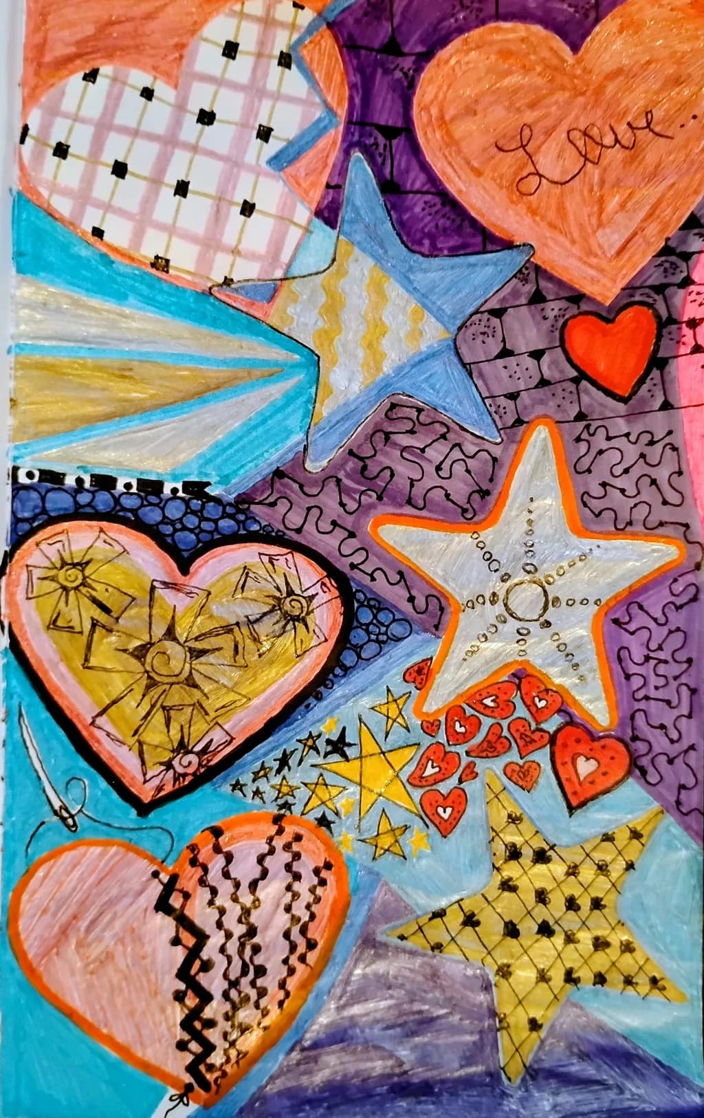 Hearts and Stars Collage