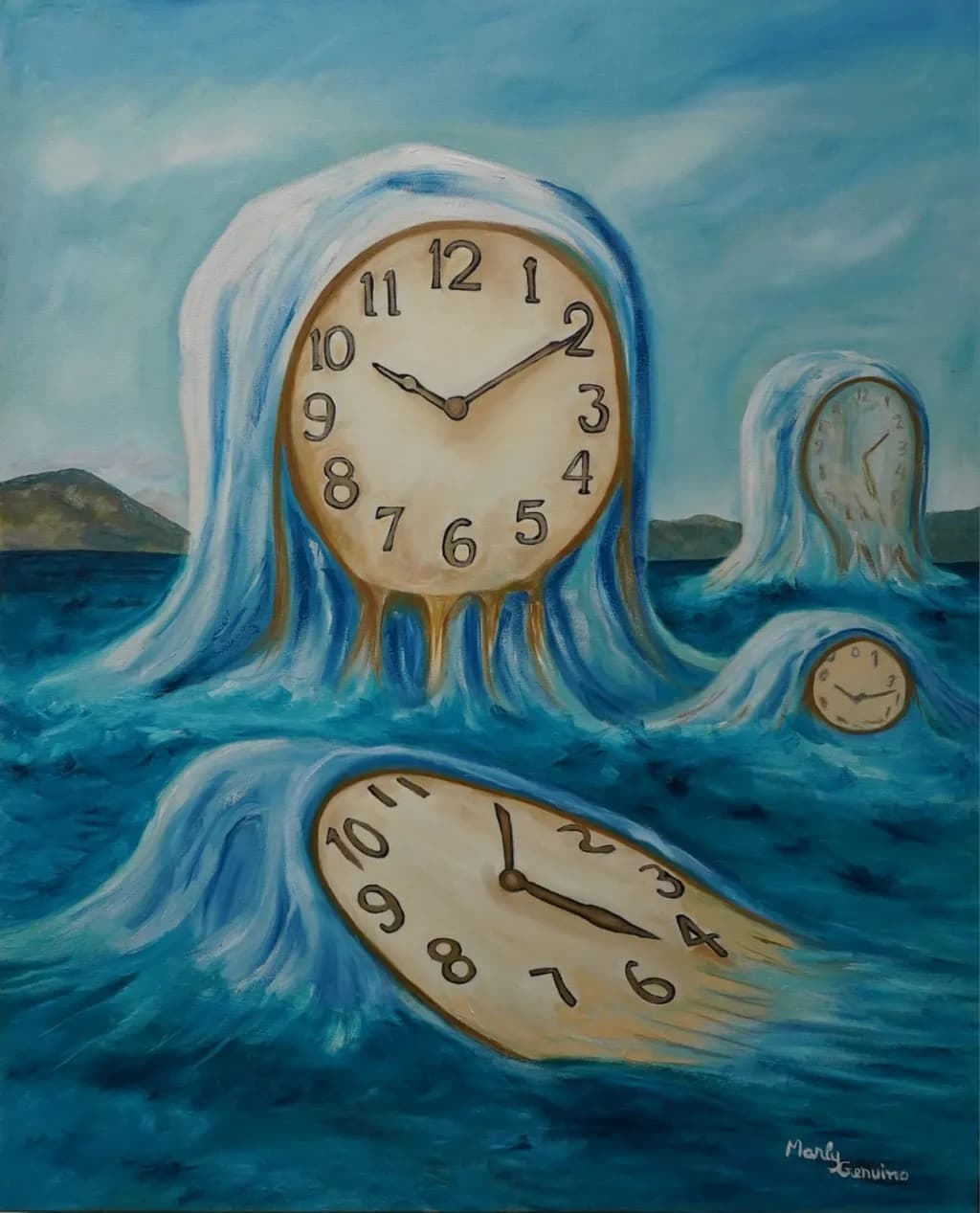 Melting Clocks Sea