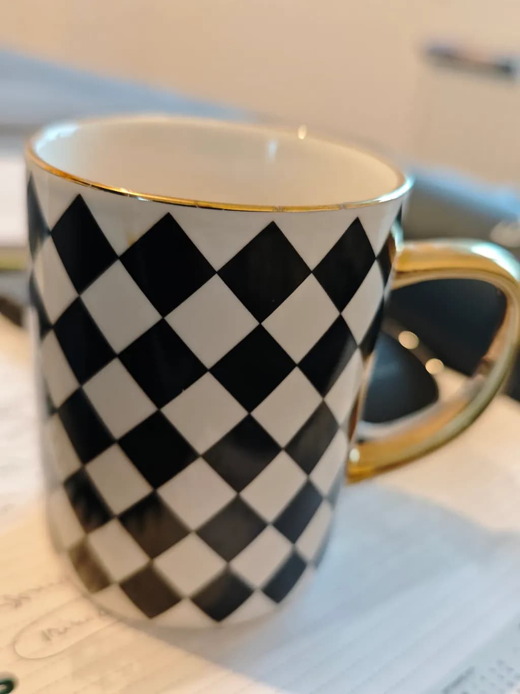 Diamond Check Mug