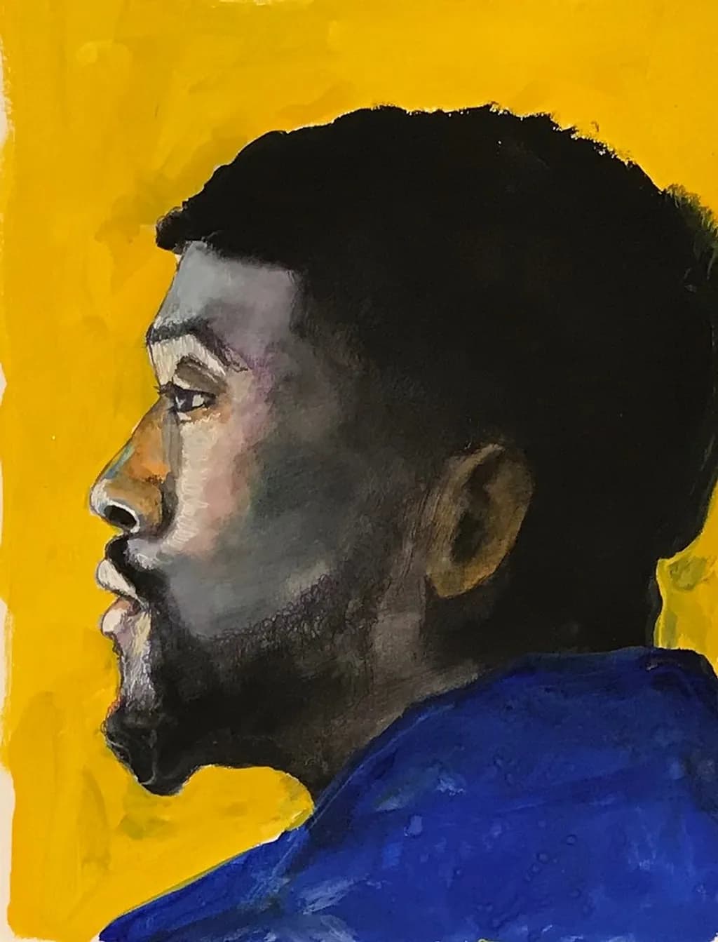 Side Profile in Blue and Yellow