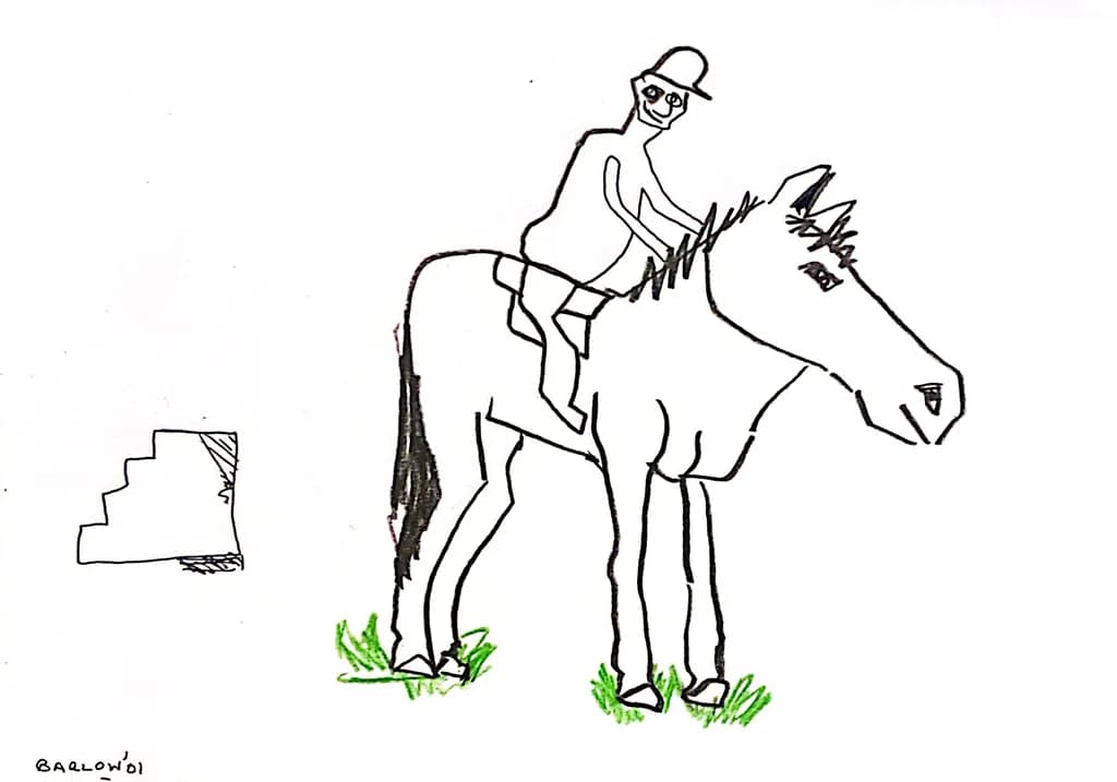 Rider on Grass