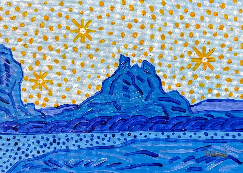 Starry Night Over Bell Rock 5 x 7