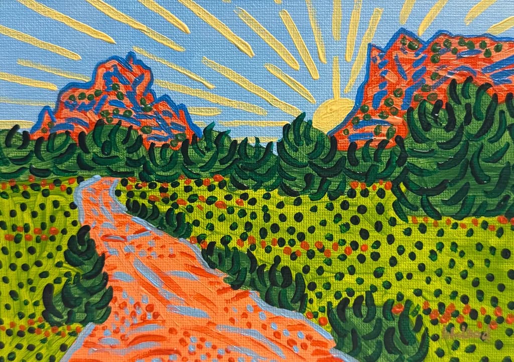 Sunrise Over Red Mountains