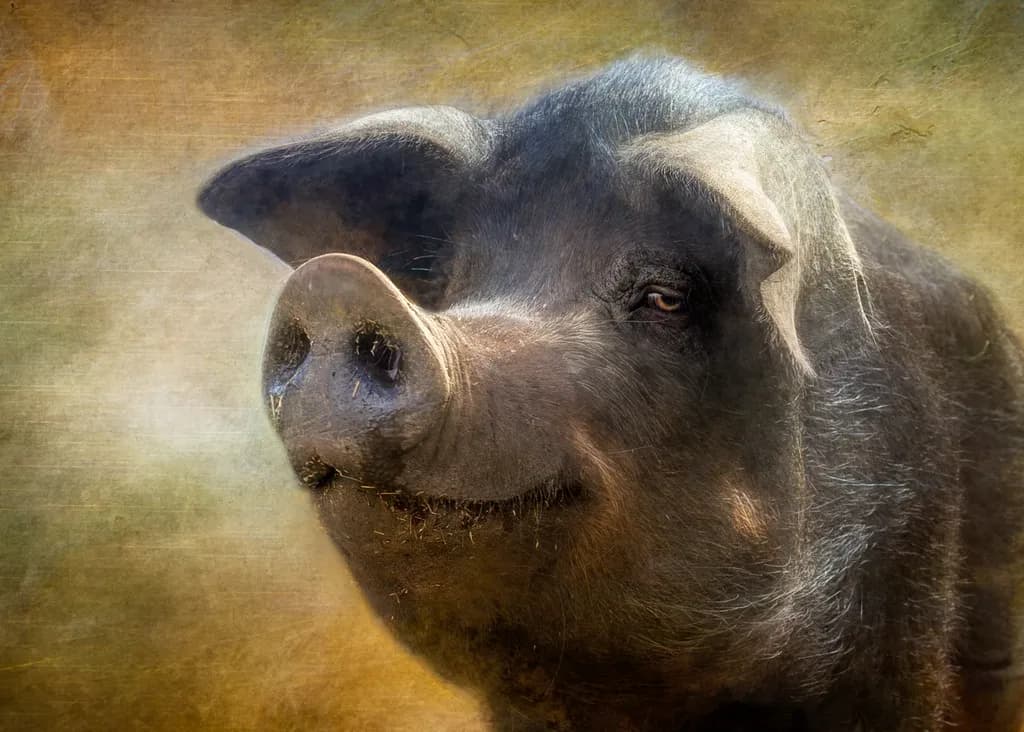 Gentle Pig Portrait