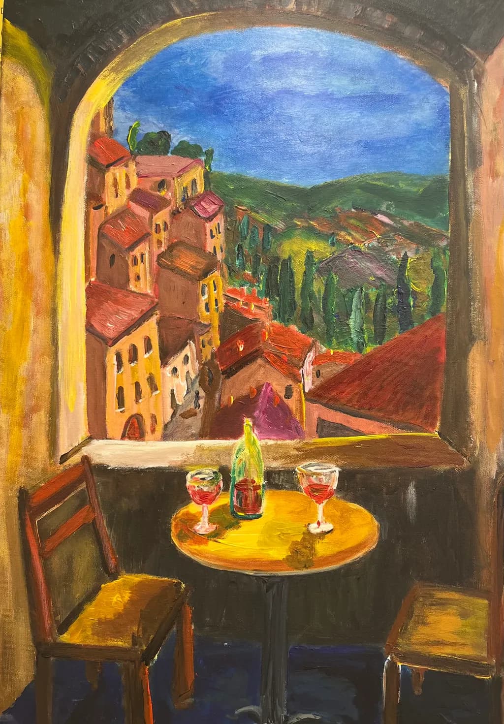 Aperitif in San Gimignano