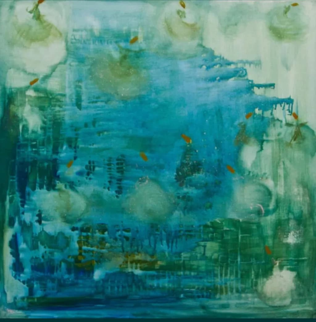 Fluid Blue Harmony_ The twelve Derwish _ Sufi art