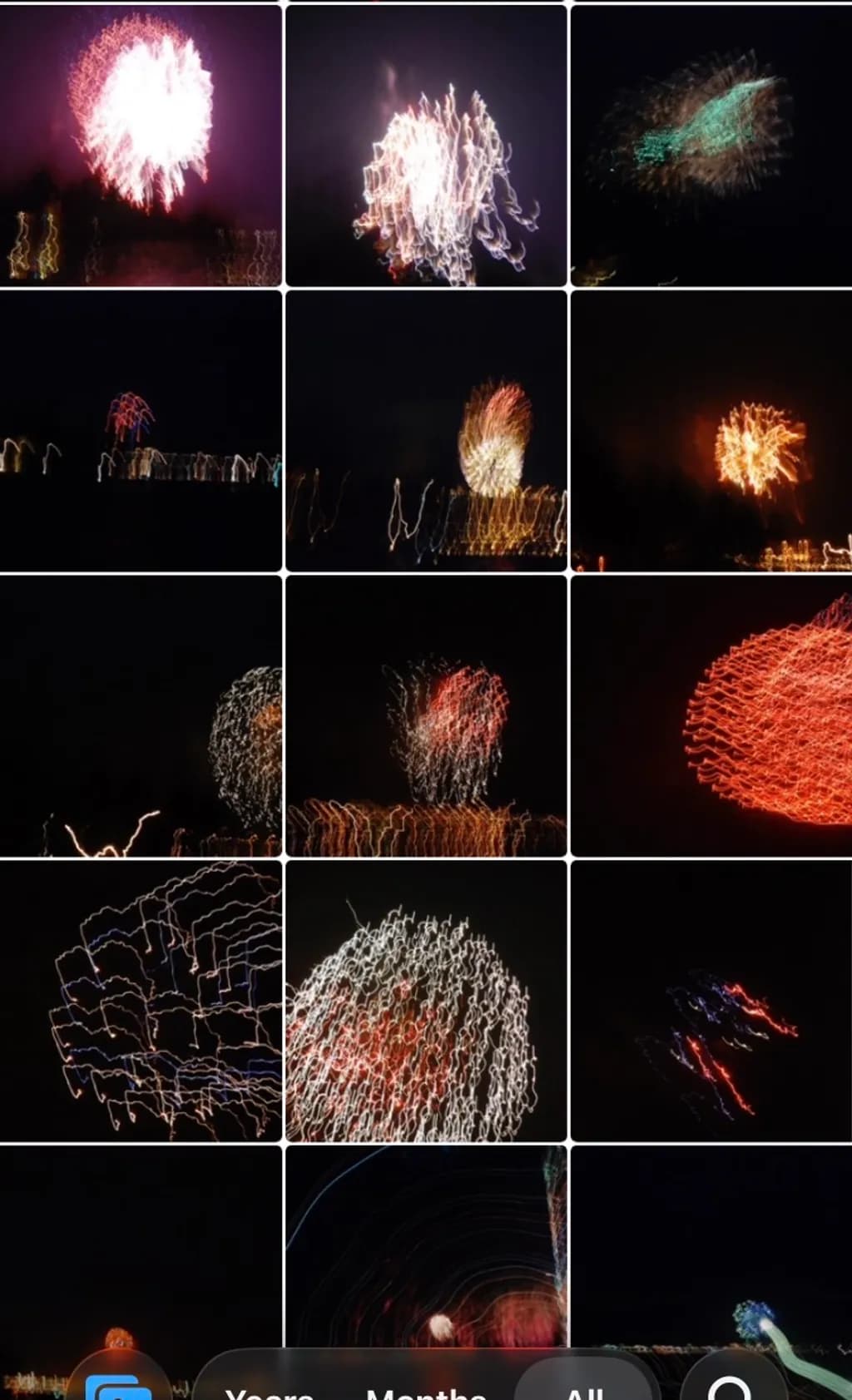 Blurred Fireworks Dance