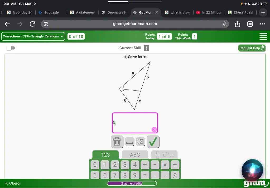 Triangle X Solver