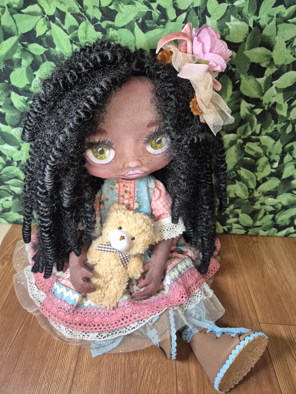 Doll with Teddy Bear