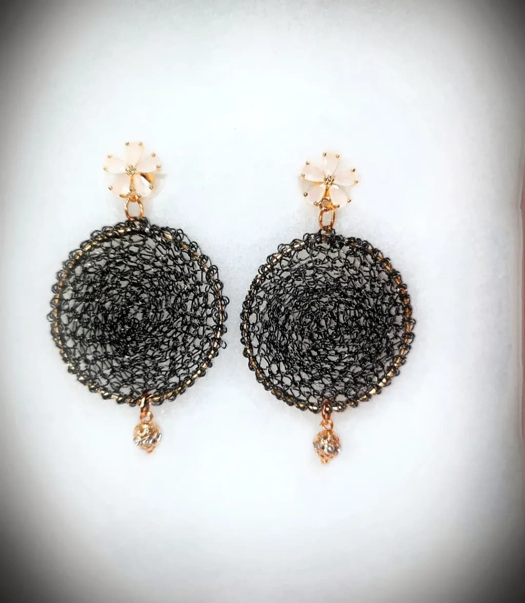 Lace Circle Earrings