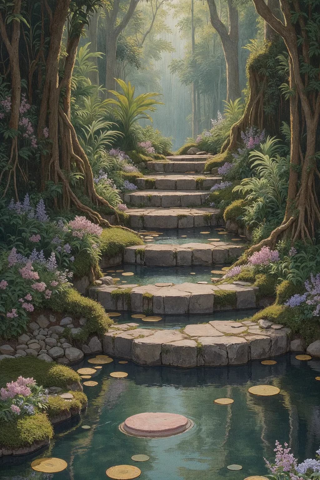 Vintage Landscape Steps