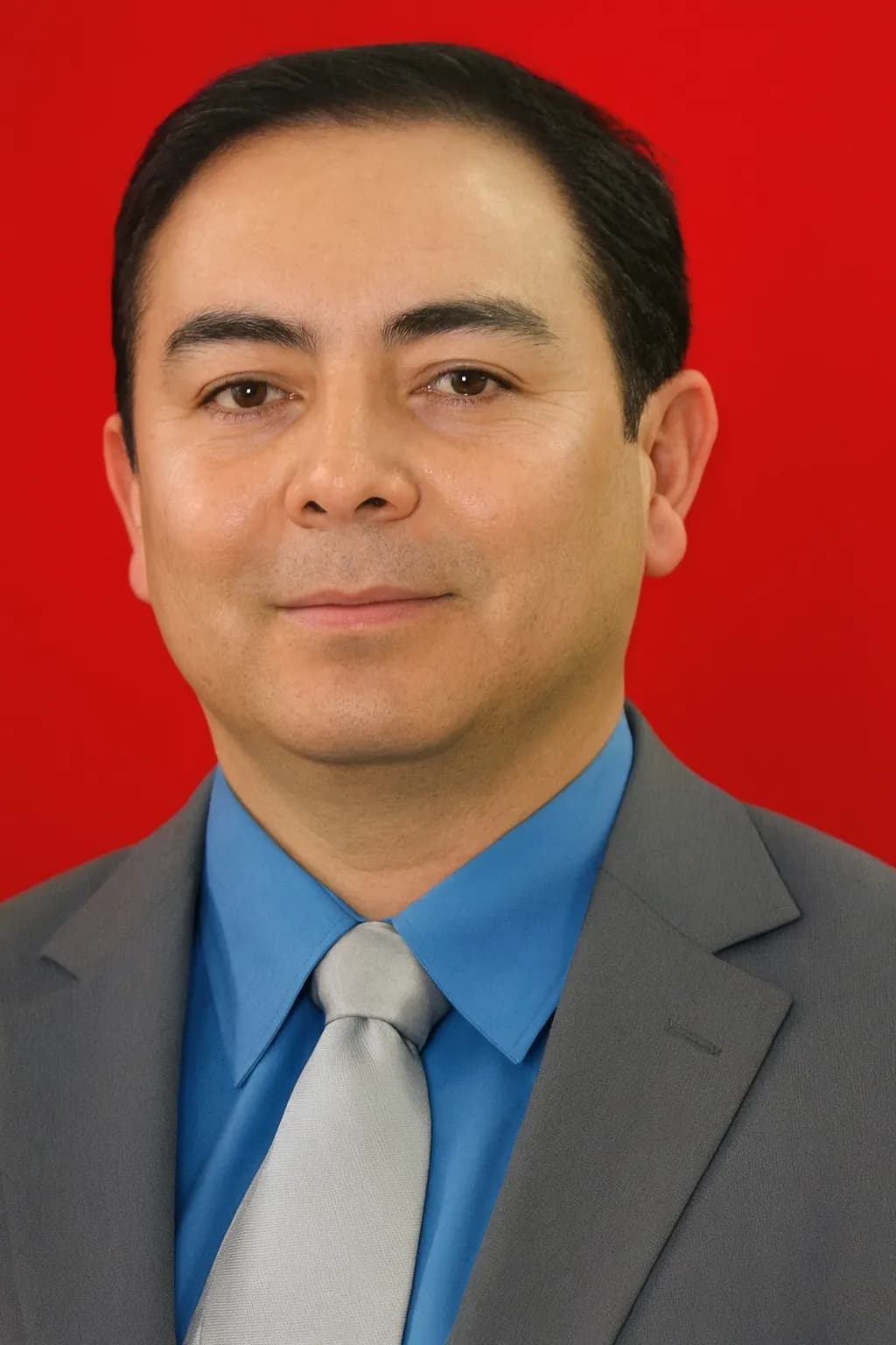 Red Background Portrait