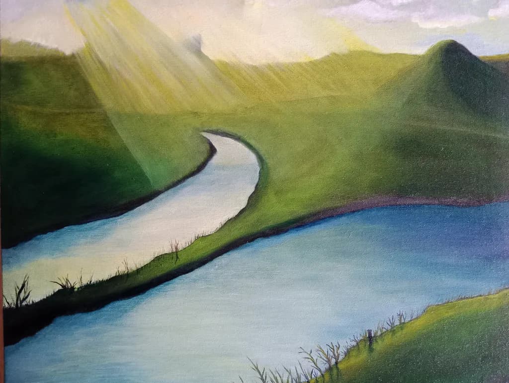Sunlit Riverbend