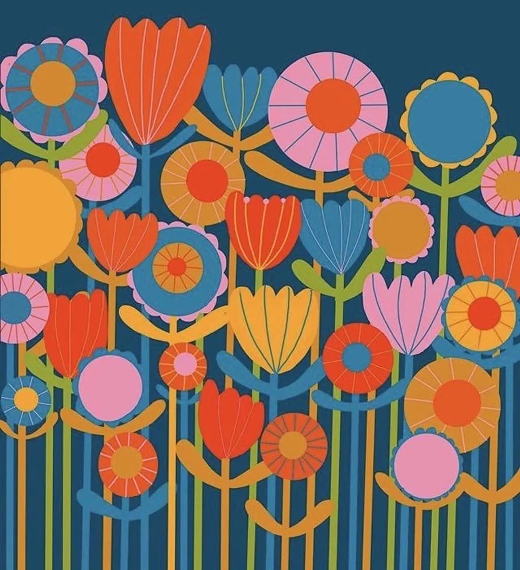 Retro Blossom Garden
