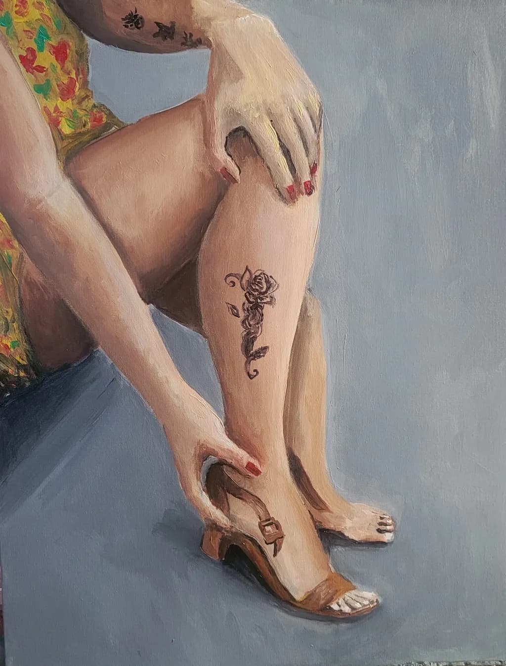 Leg Tattoo and Heels