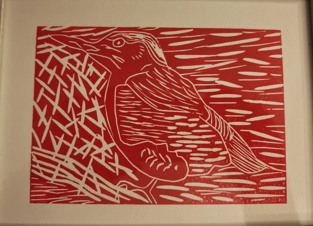 Red Bird Nesting