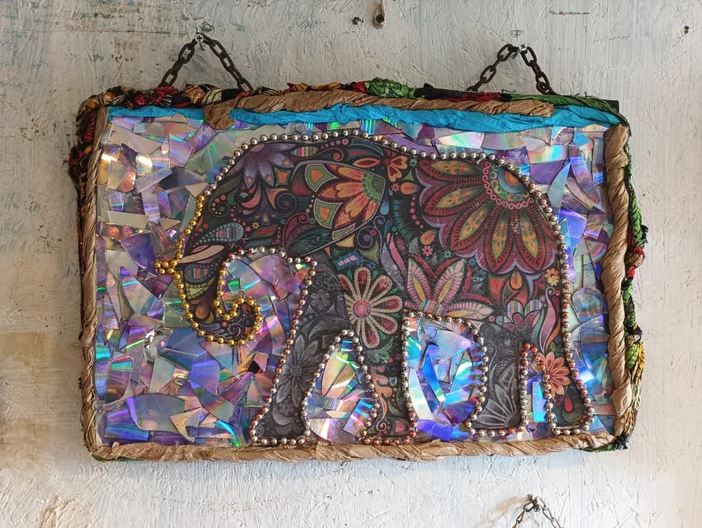 Colorful Elephant Mosaic
