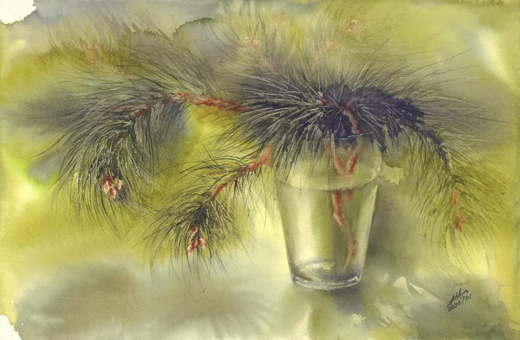 Sparse Pine Branches