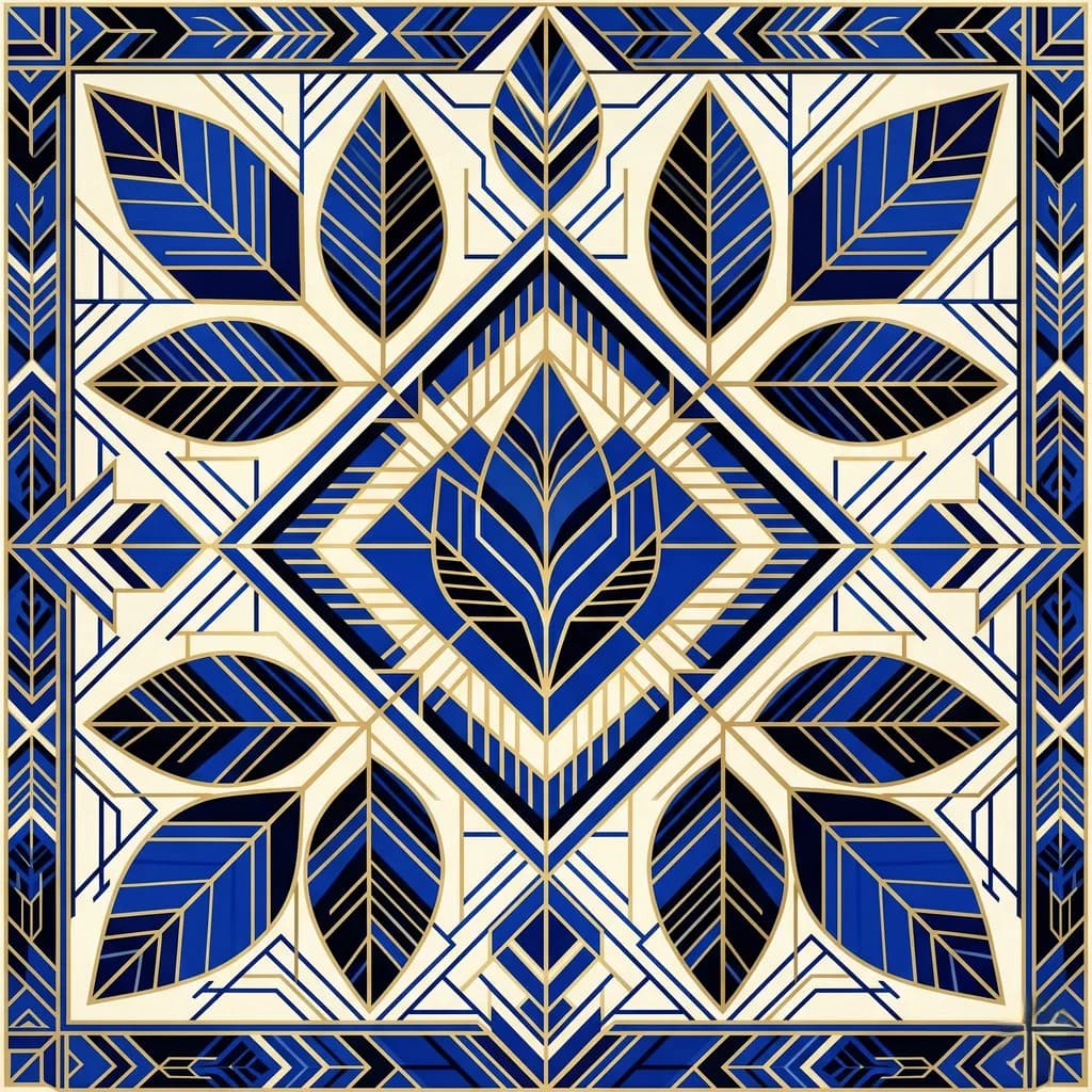 Geometric Leaf Pattern