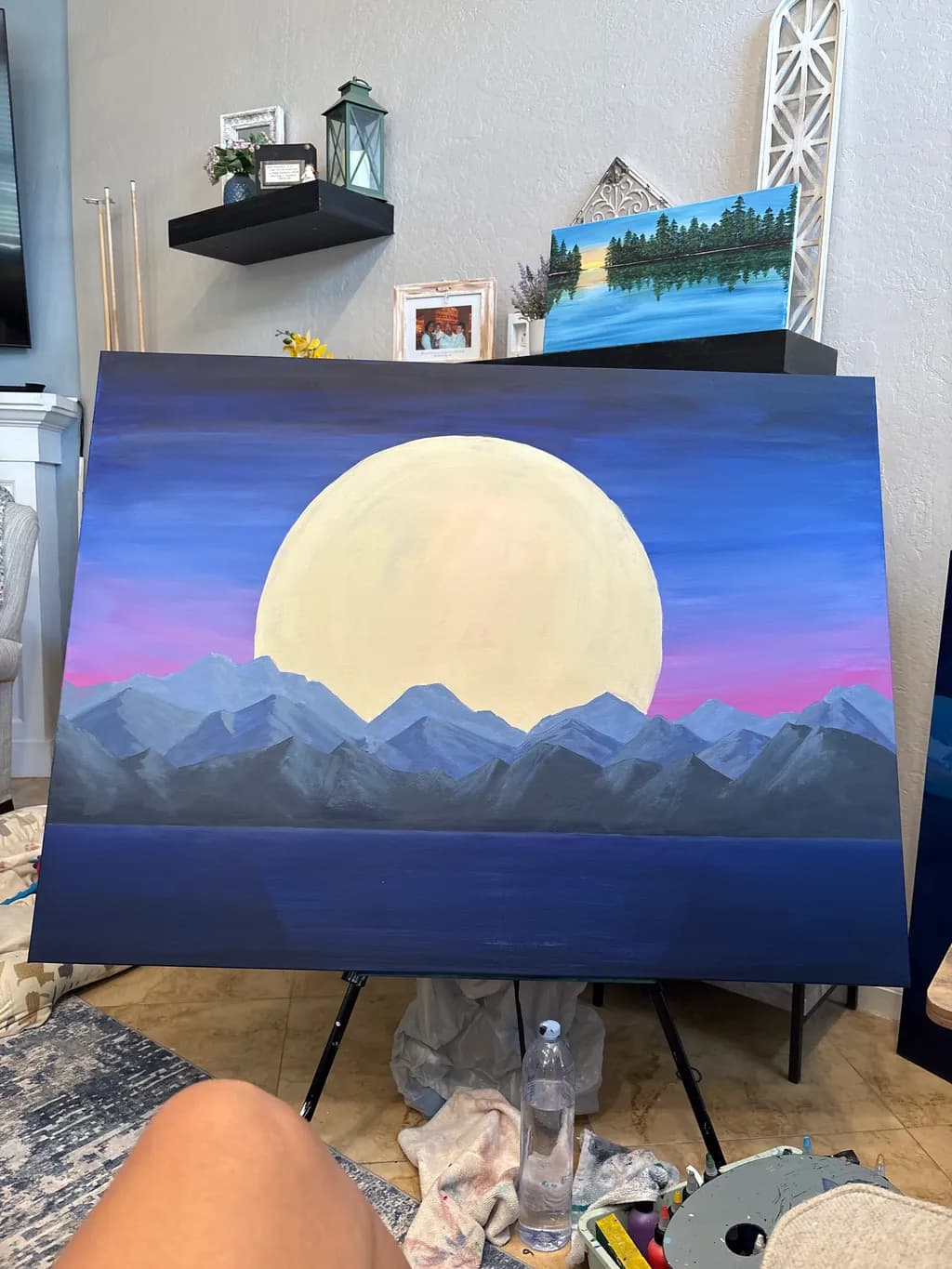 Moonlit Mountain Range