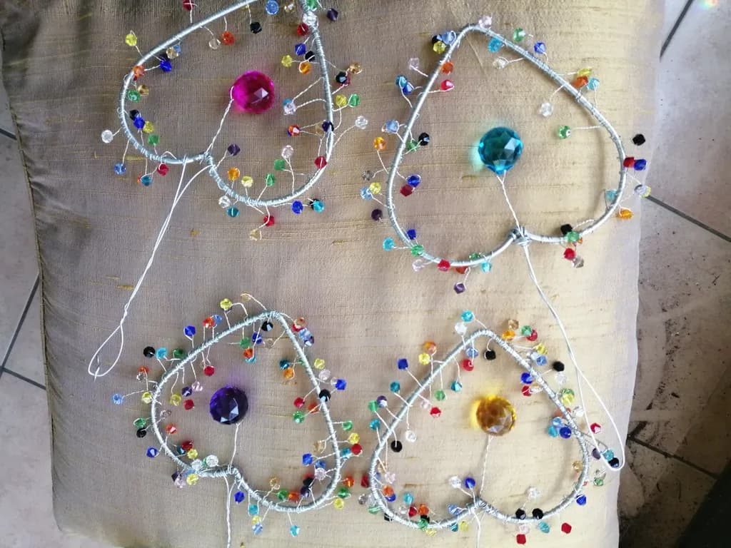 Beaded Heart Decor