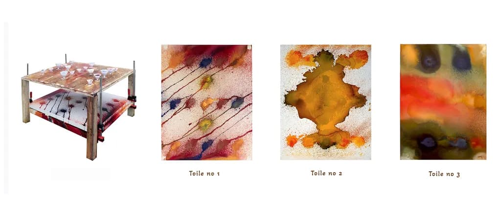Painted Table Sculpture