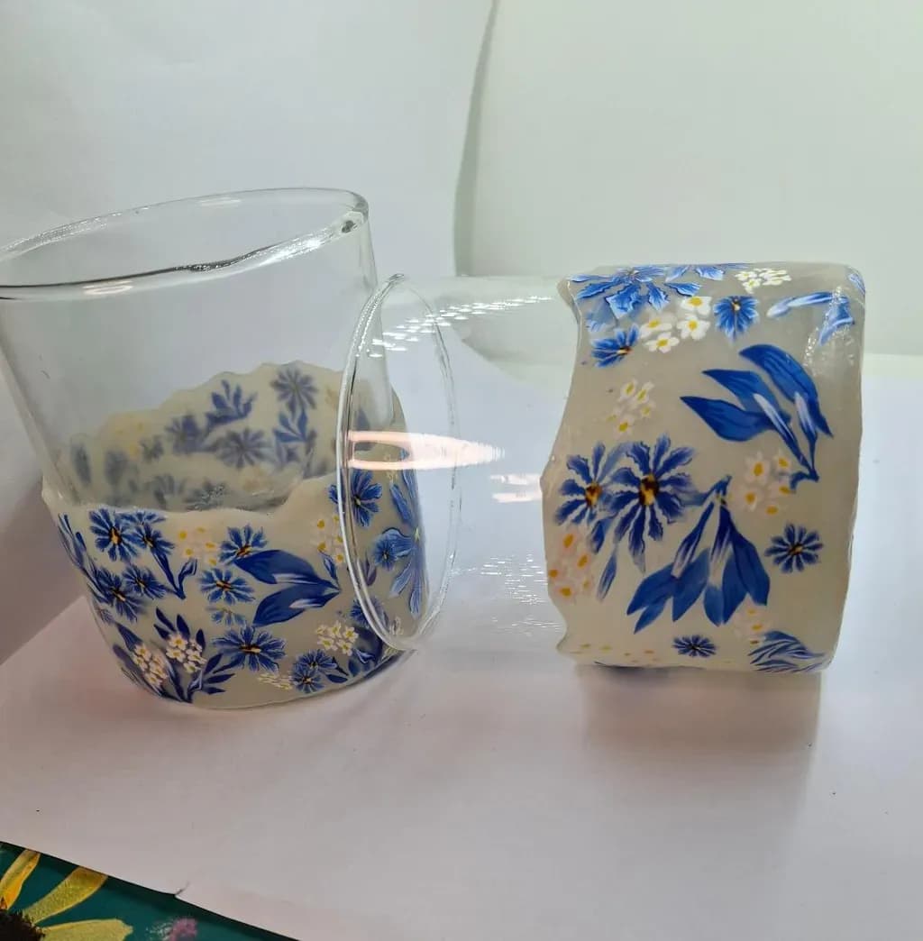 Floral Imprint Glasses