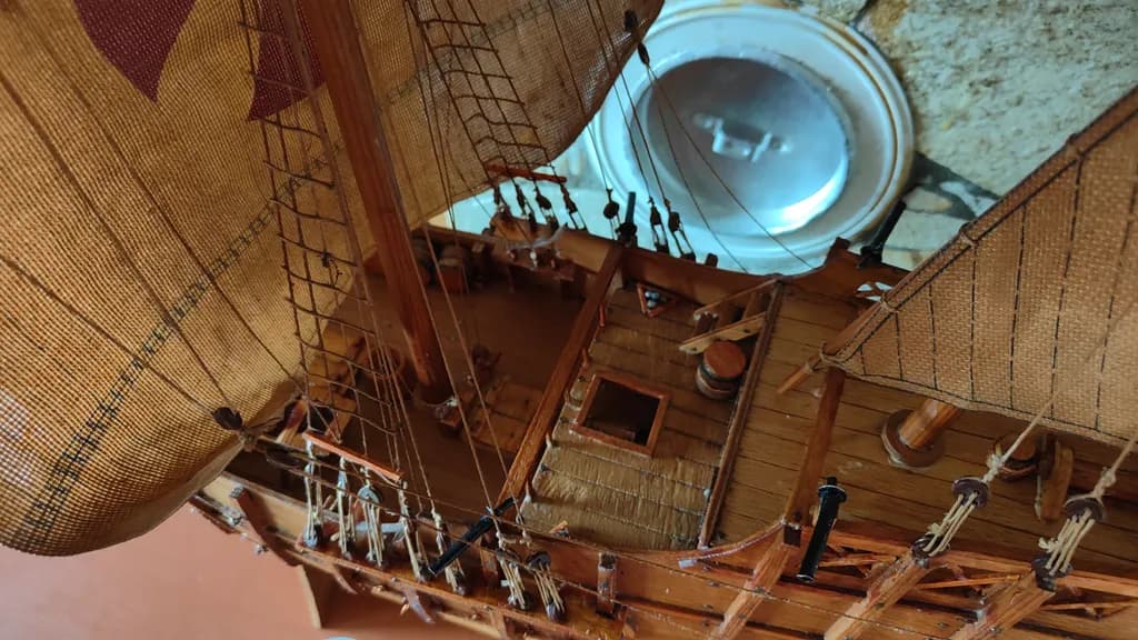Wooden Sailboat Model