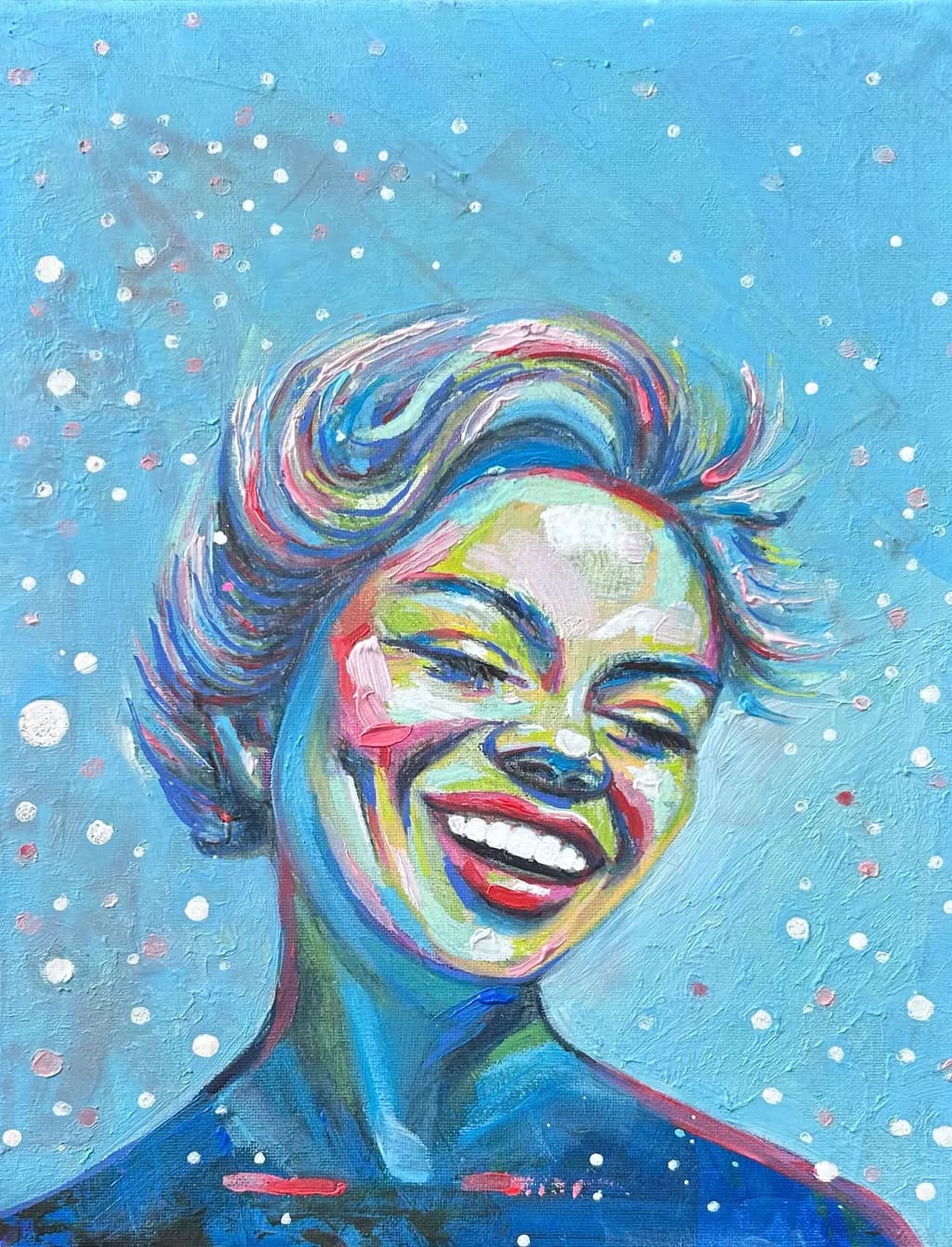 Stardust Ecstasy – Vibrant Contemporary Expressionist Portrait