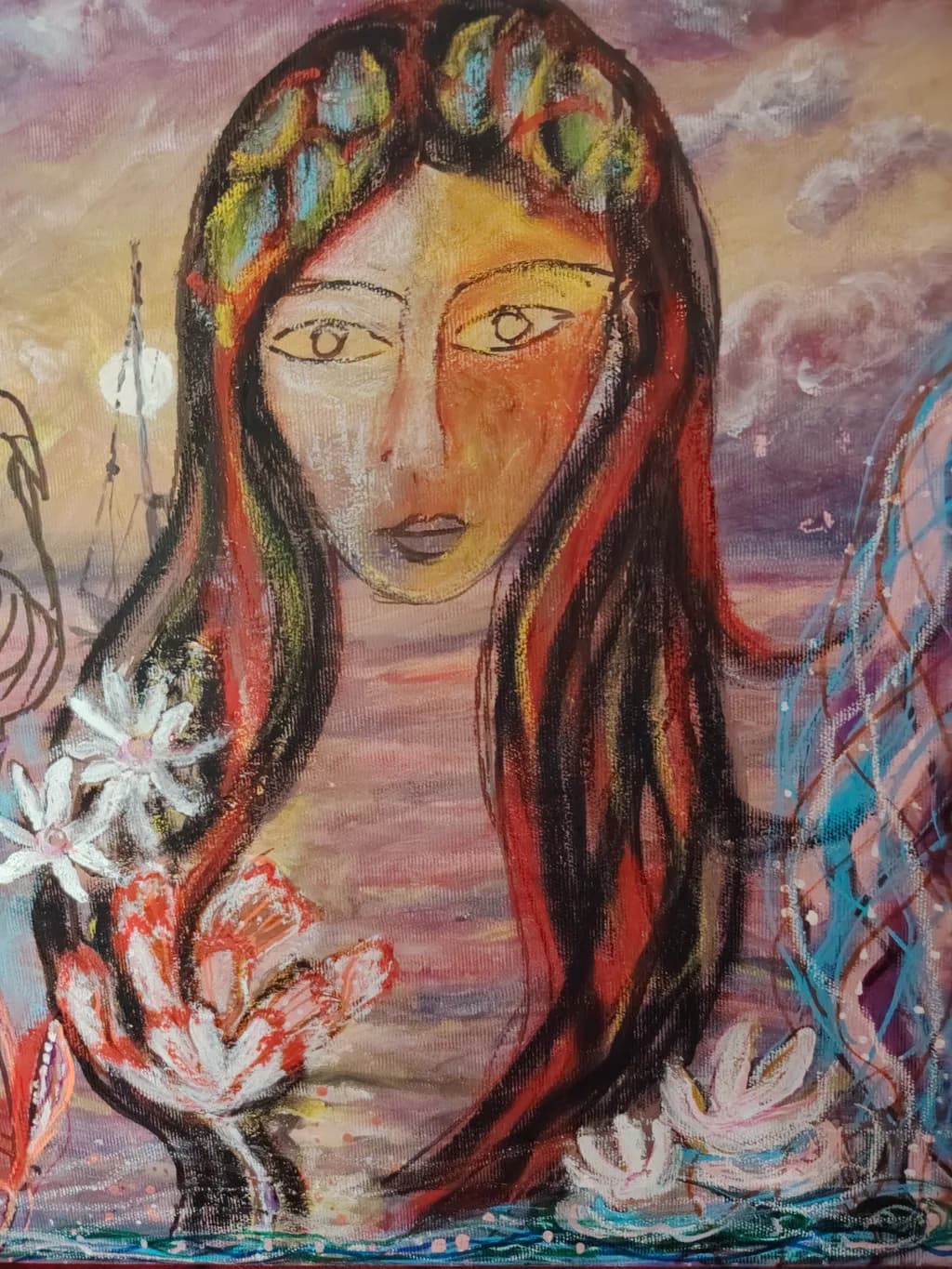 Floral Headdress Portrait