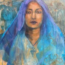 Violet Veiled Portrait
