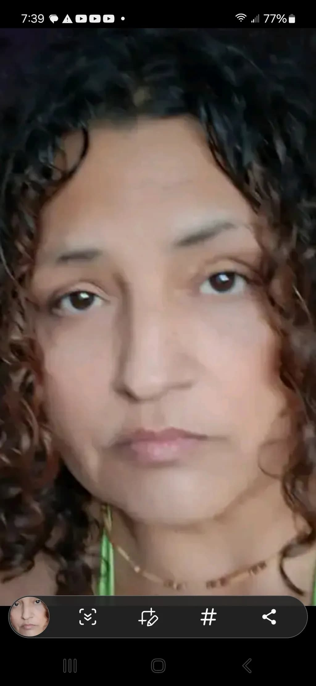 Contemplative Curly Portrait