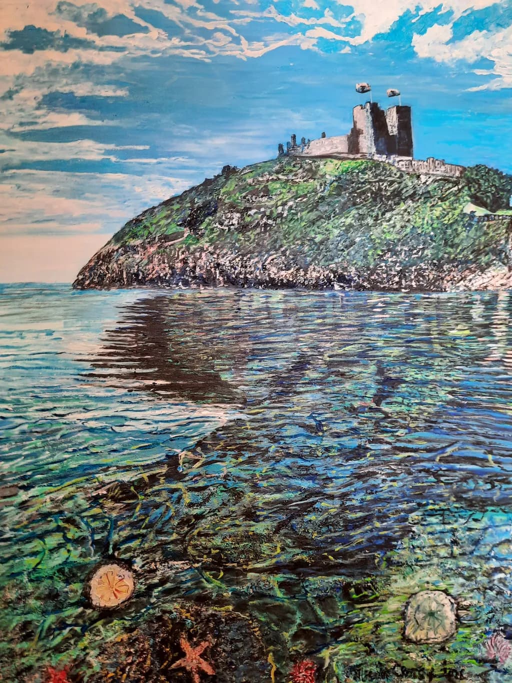 Criccieth castle sea Reflection