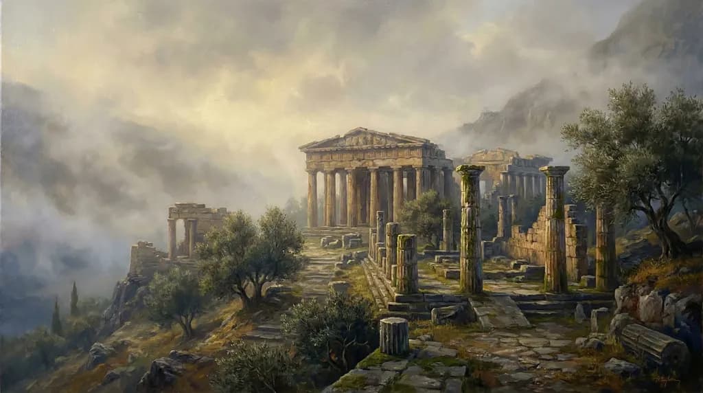 Ancient Delphi Ruins