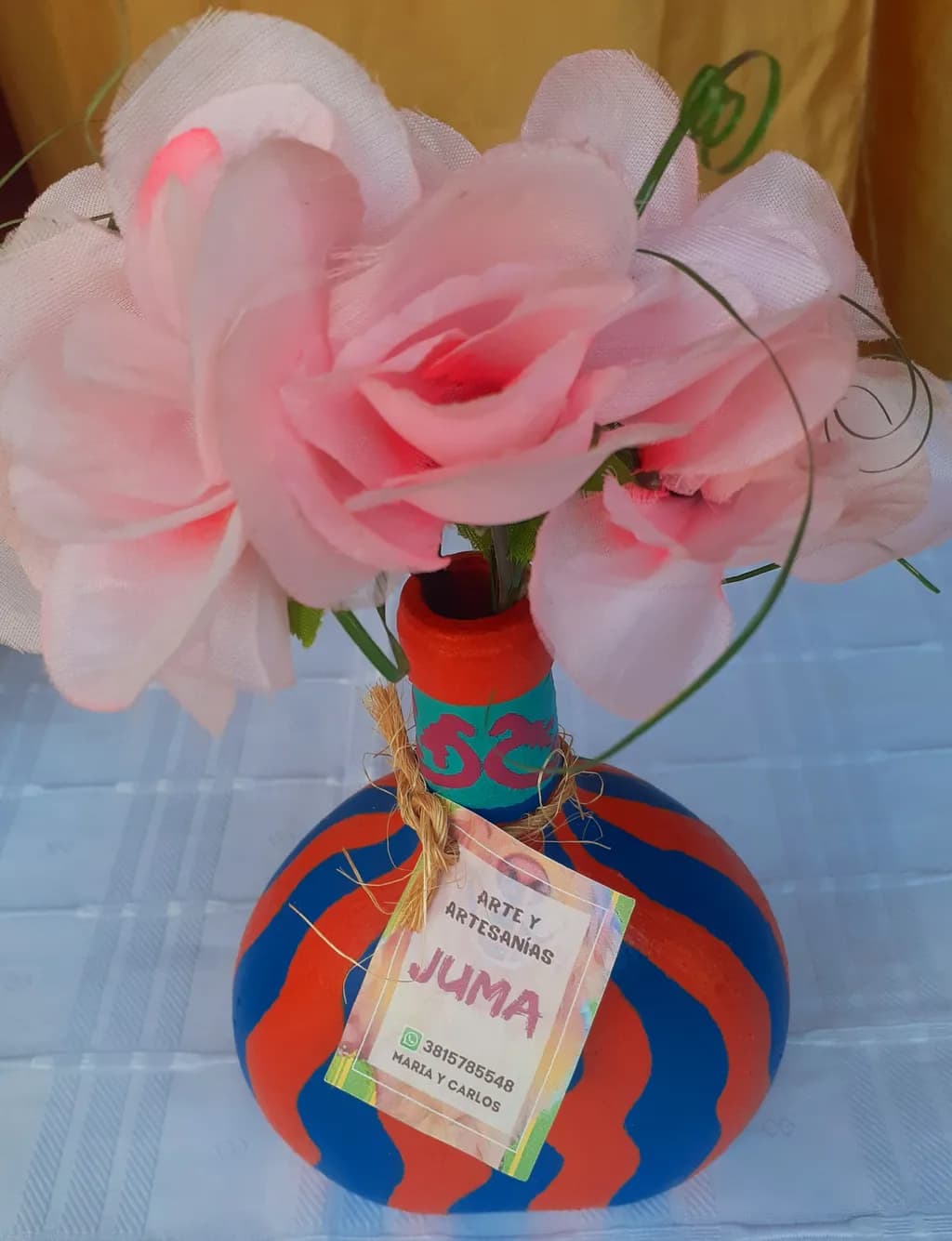 Colorful Striped Vase
