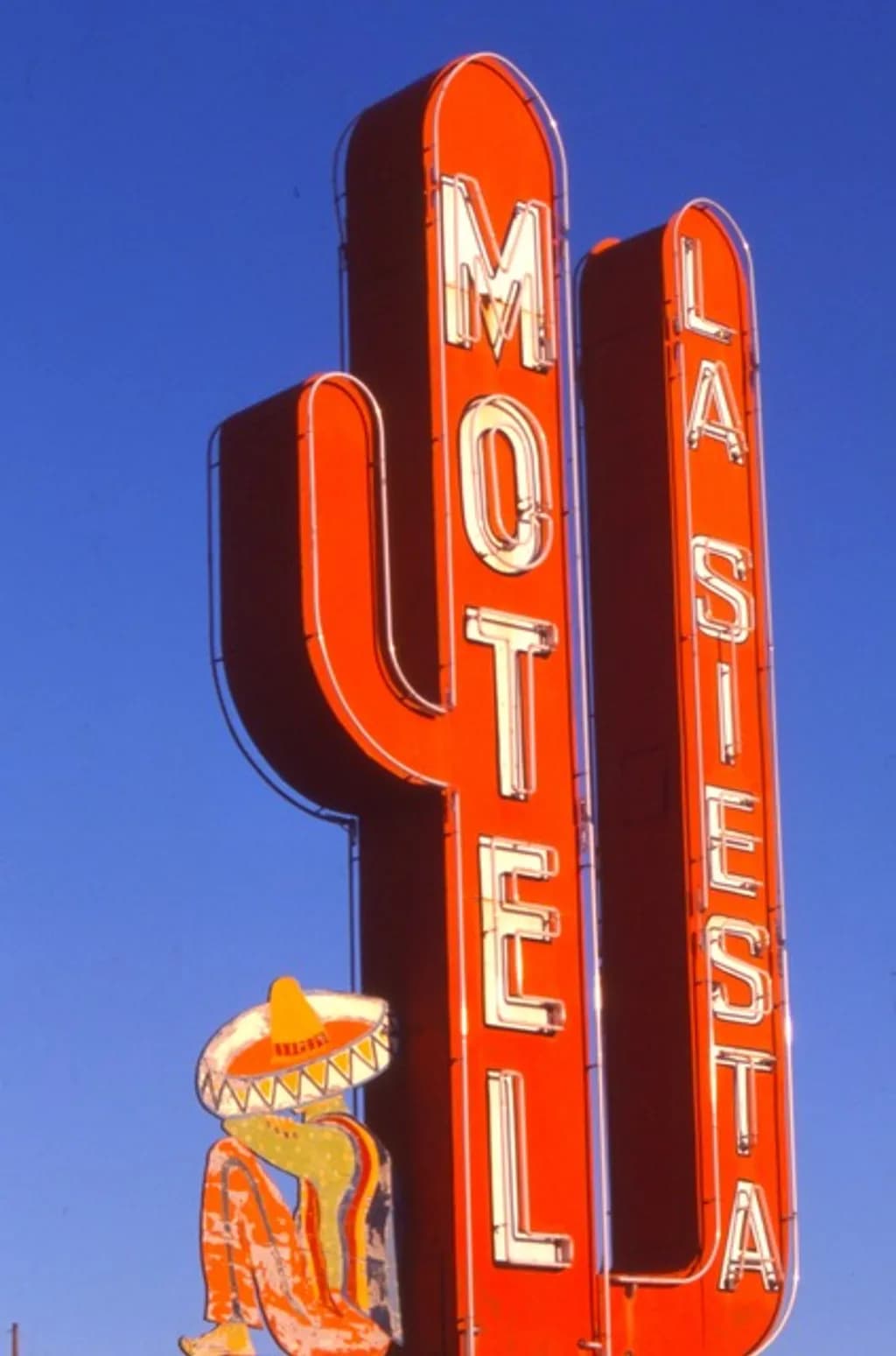 La Siesta Motel Cactus Sign