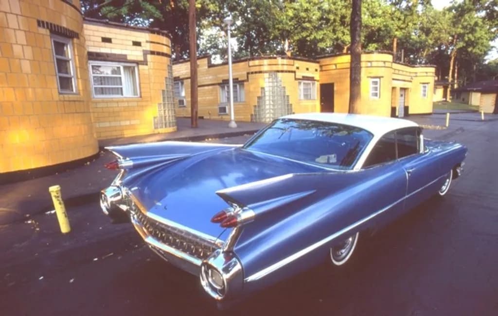 Retro Blue Cadillac
