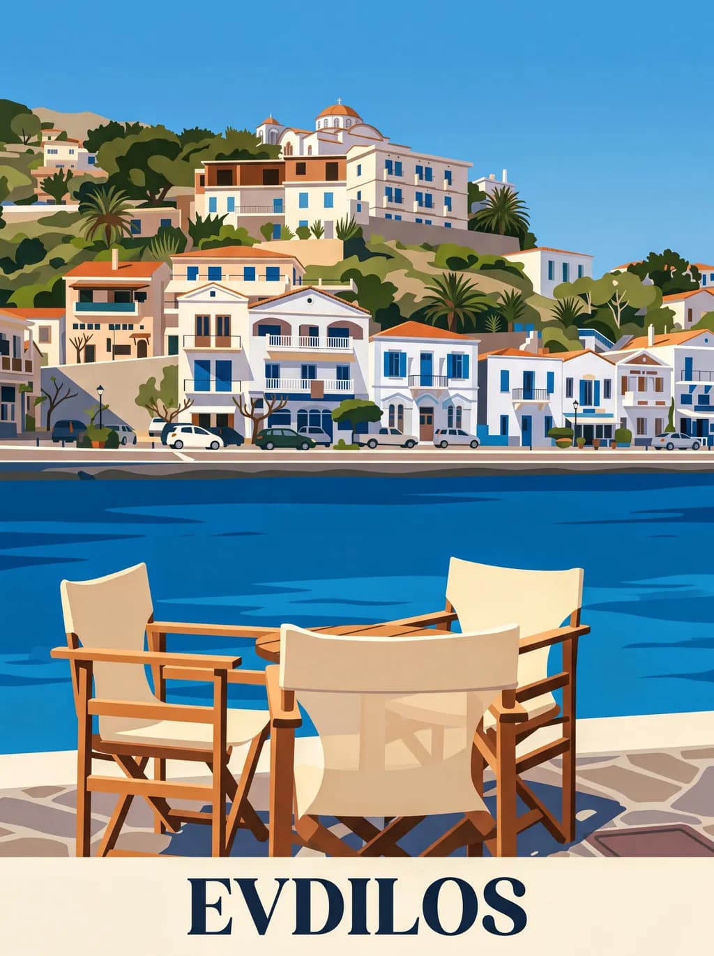 Evdilos Terrace View