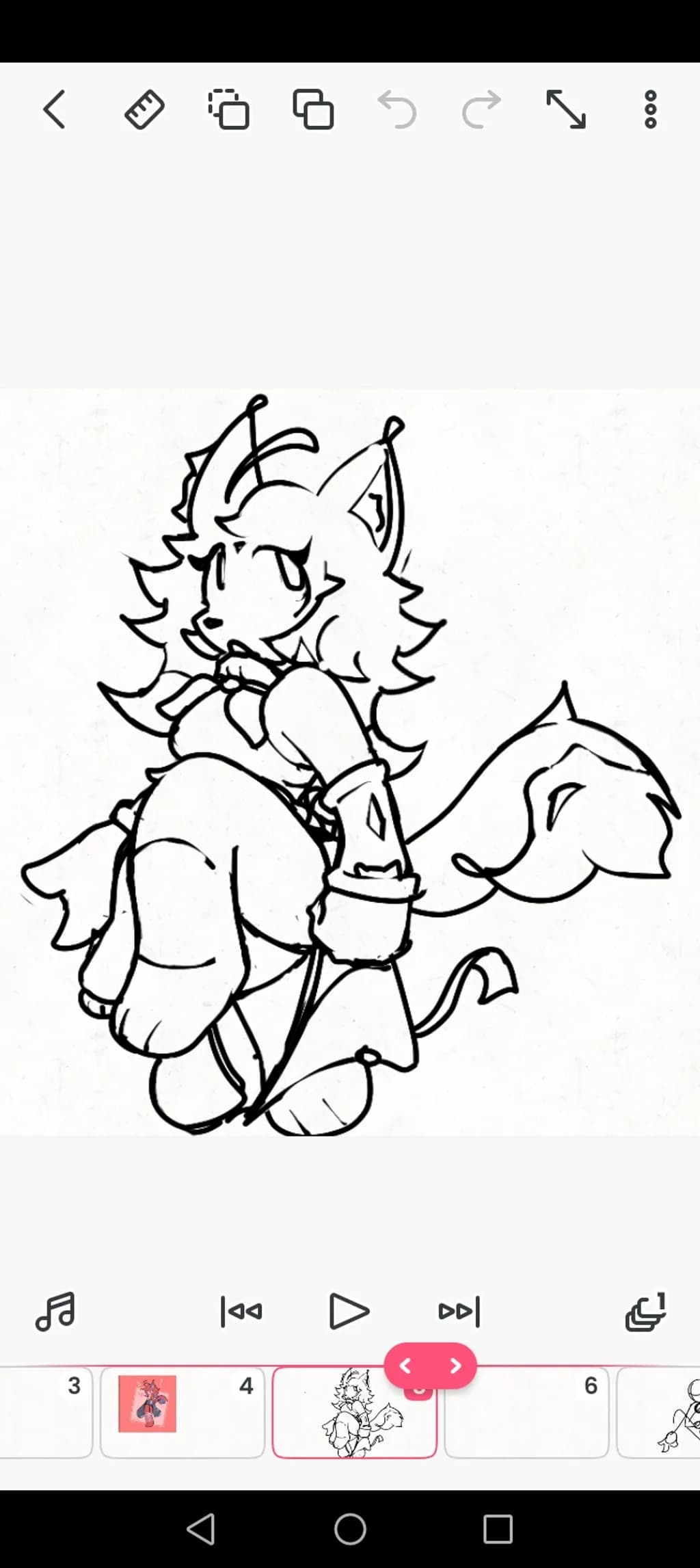 Playful Feline Sketch