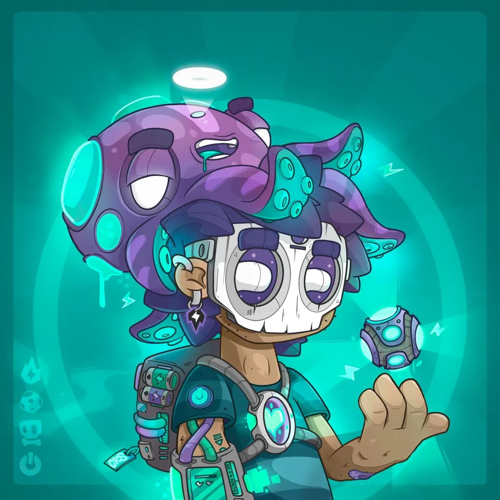 Techno-Octopus Character