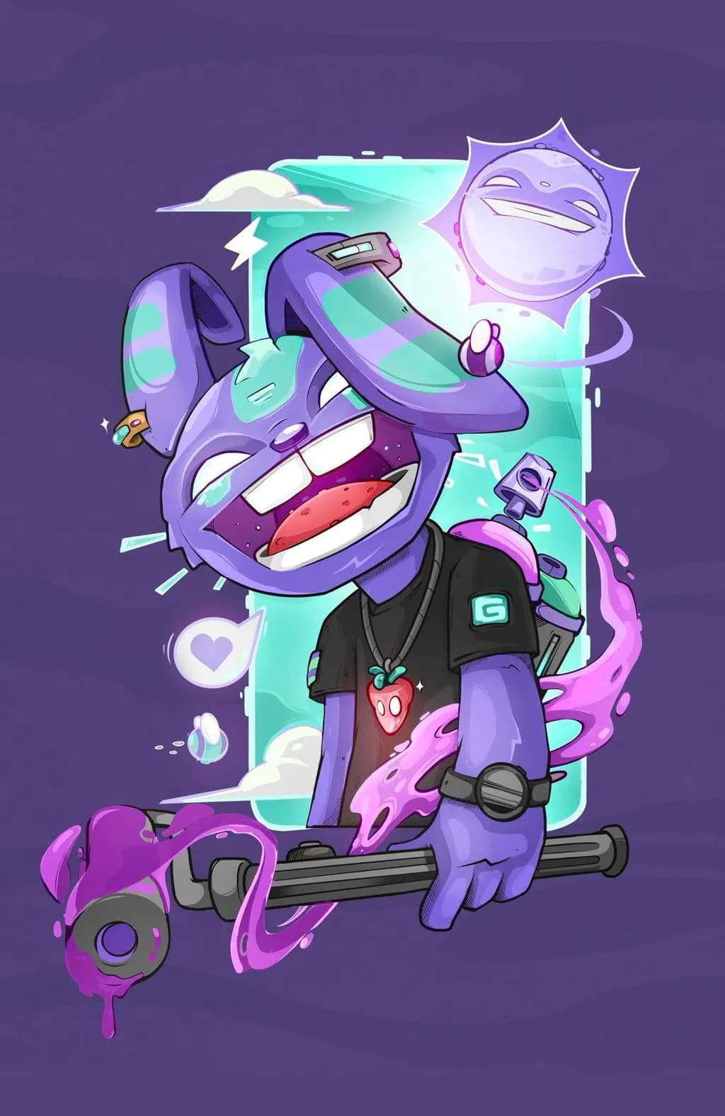 Playful Bunny Character
