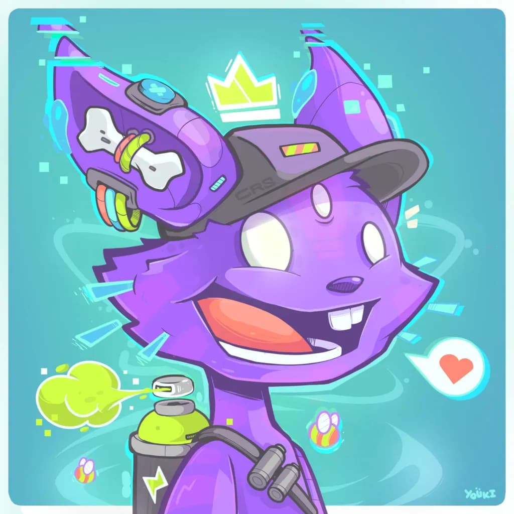 Playful Purple Explorer