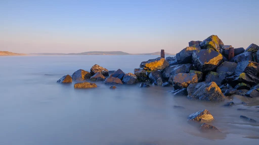 Sunset on Coastal Rocks