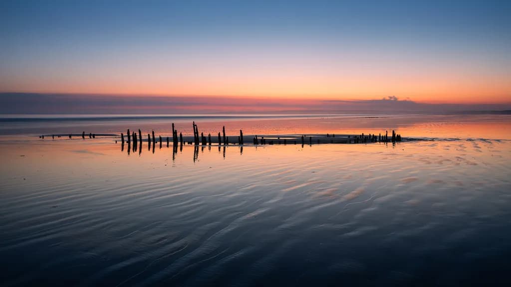 Coastal Sunset Reflections