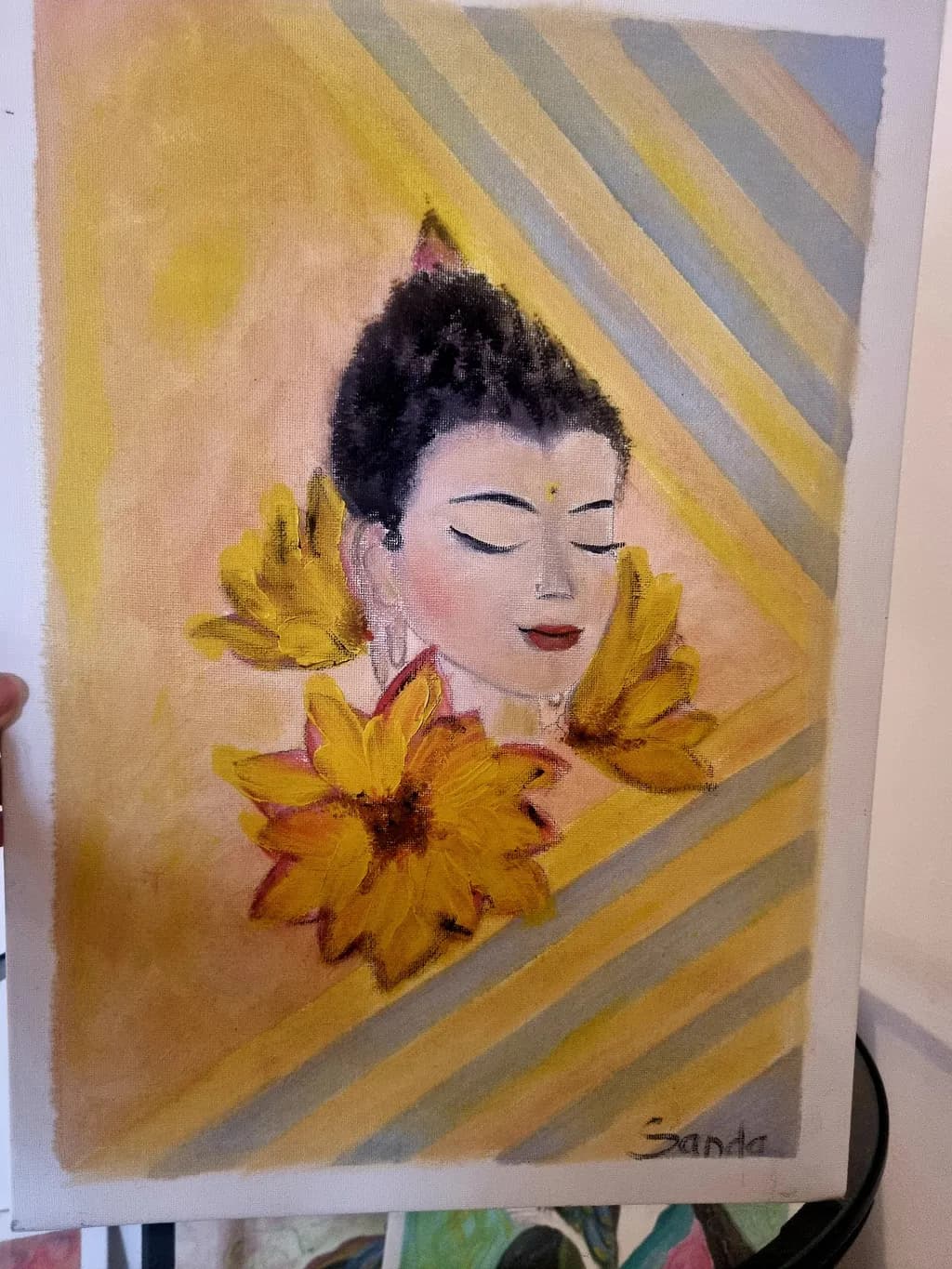 Buddha and Sunflowers