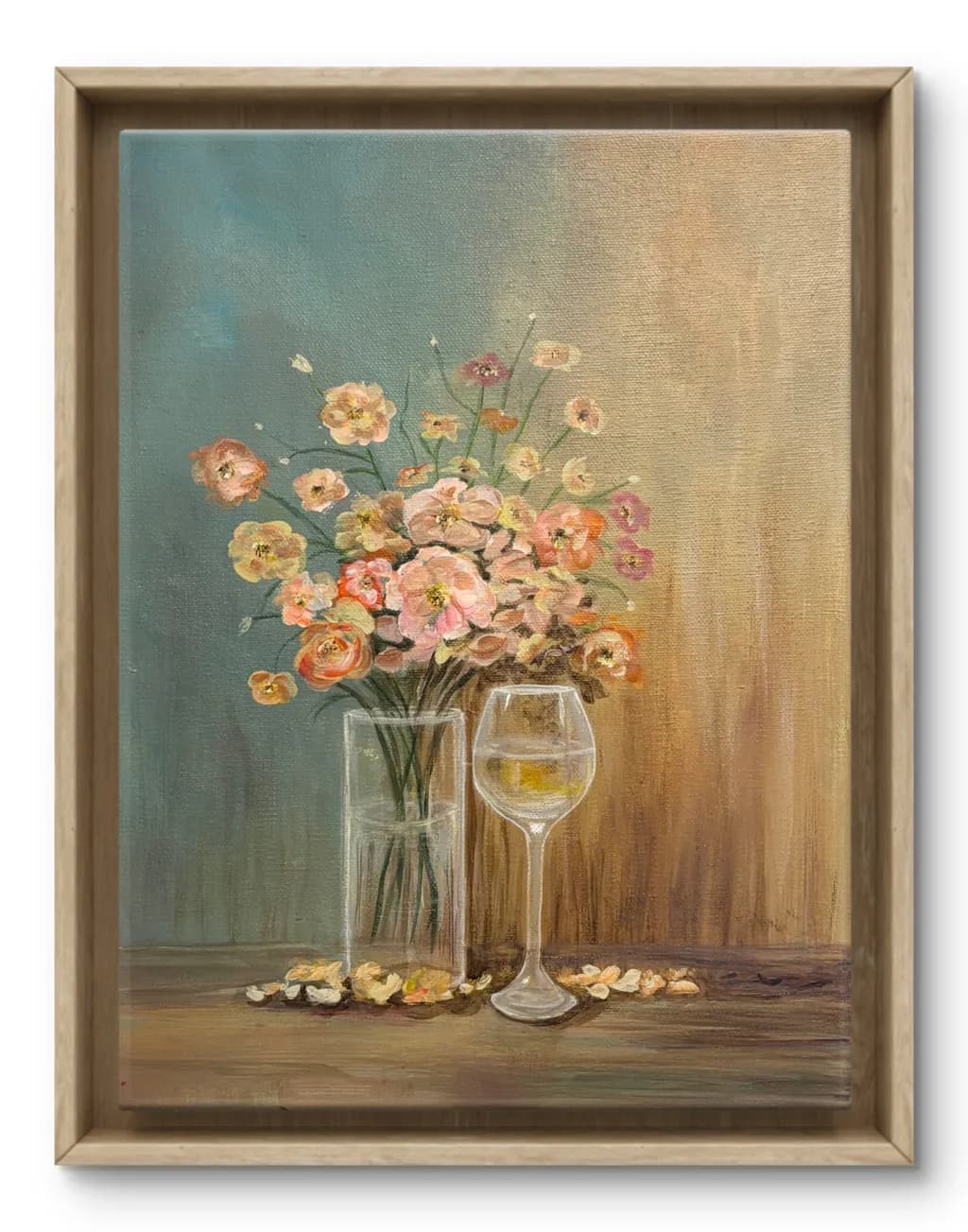 Still Life with Glass and Flowers