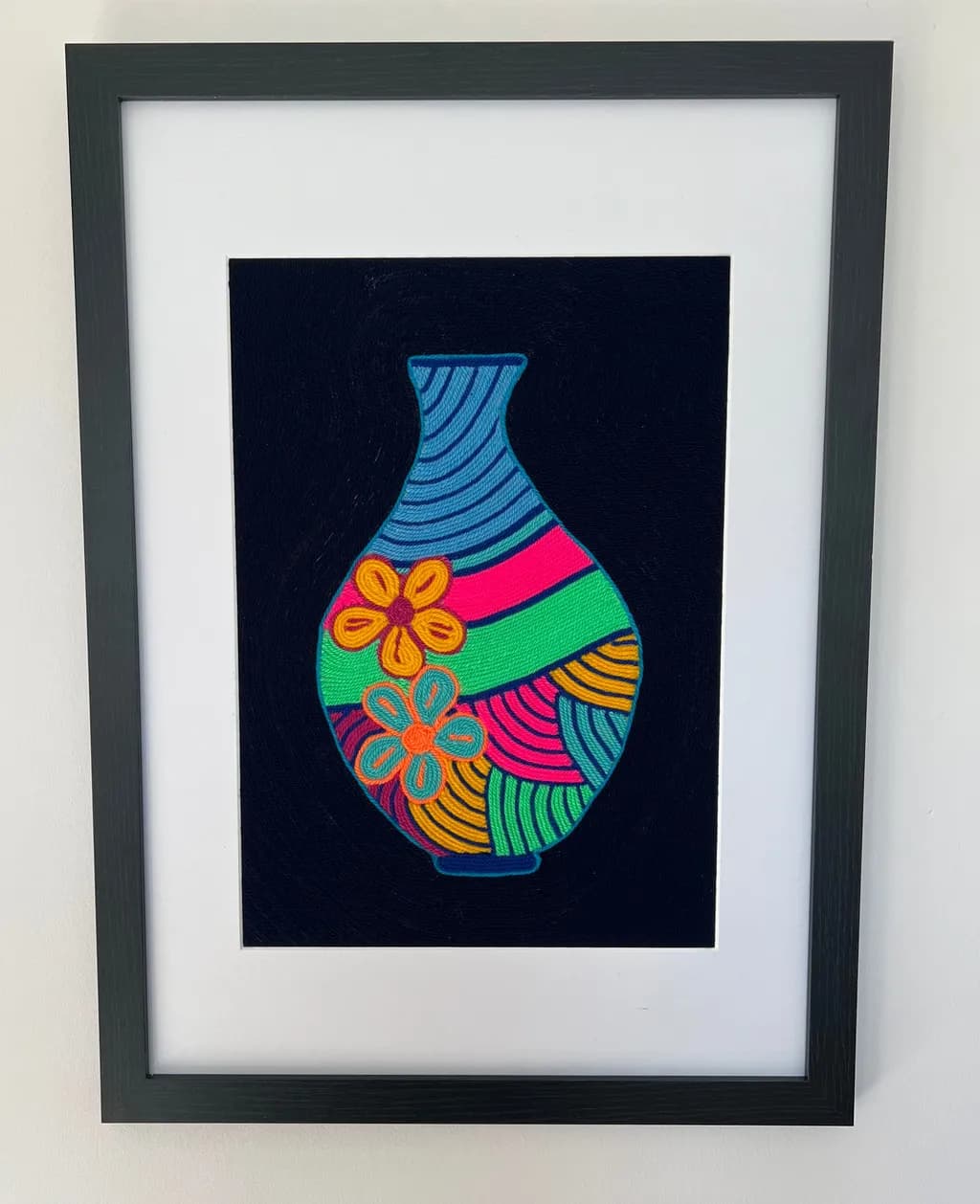 Colorful Floral Vase