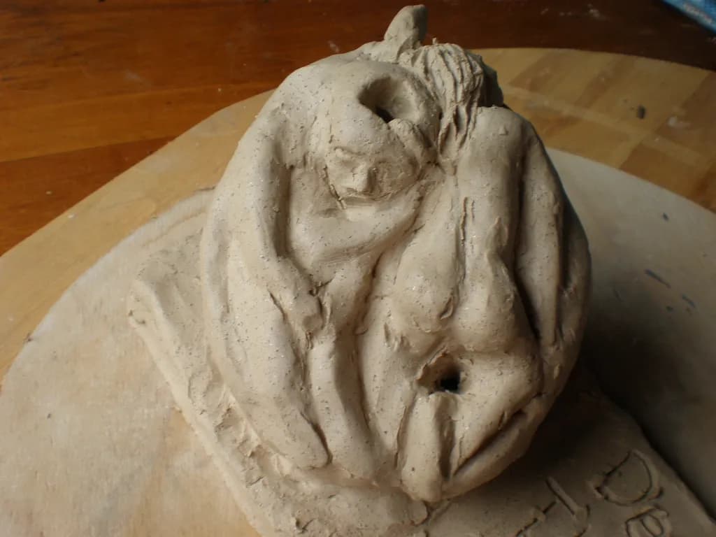 Embrace Clay Sculpture