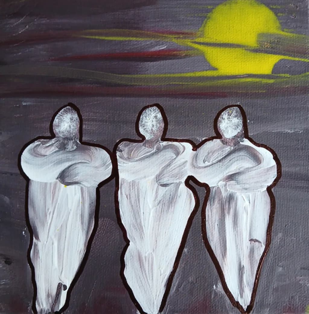 Ghostly Figures at Night